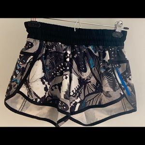 Butterfly design Lululemon gym shorts